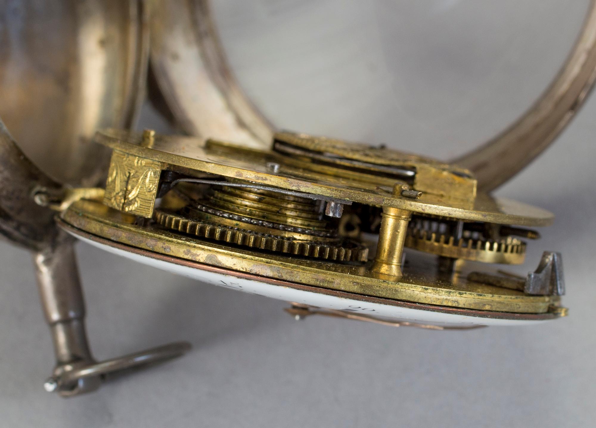 SPINDELUR, silver, England, 1700-/1800-tal.