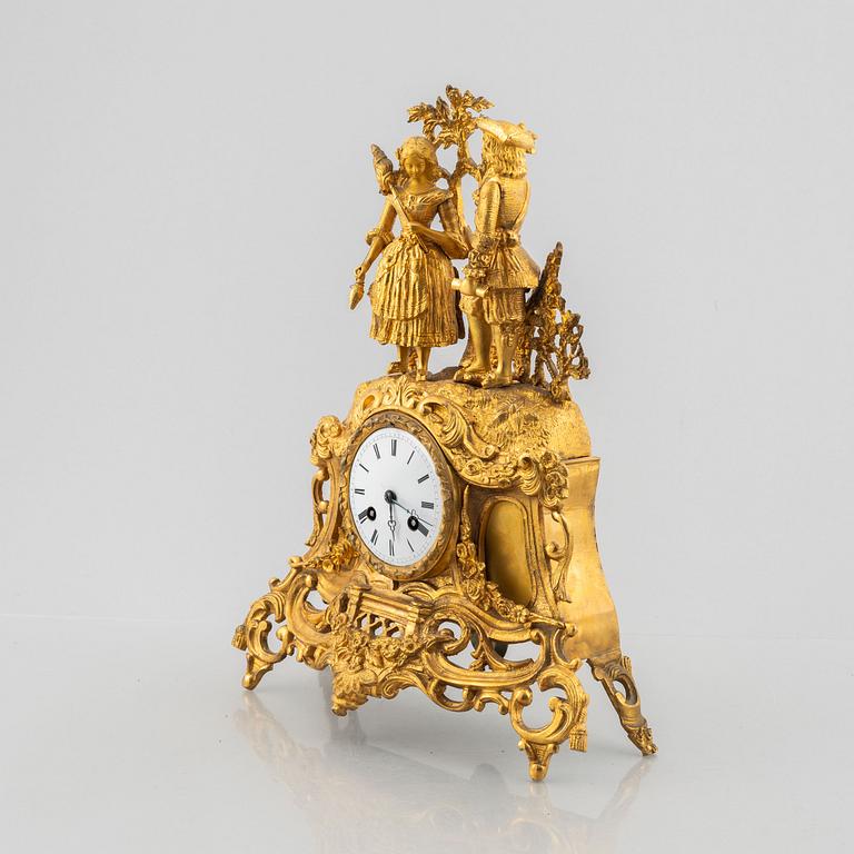 A Louis XV style mantle clock, France, second half of the 19th Century.