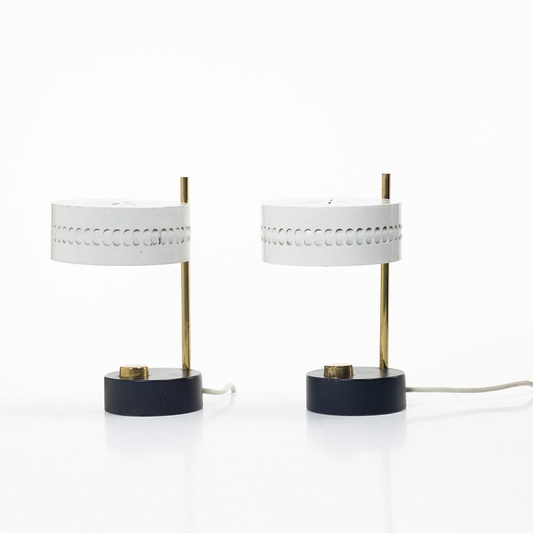 A påair of table lamps, probably France, 1950s.