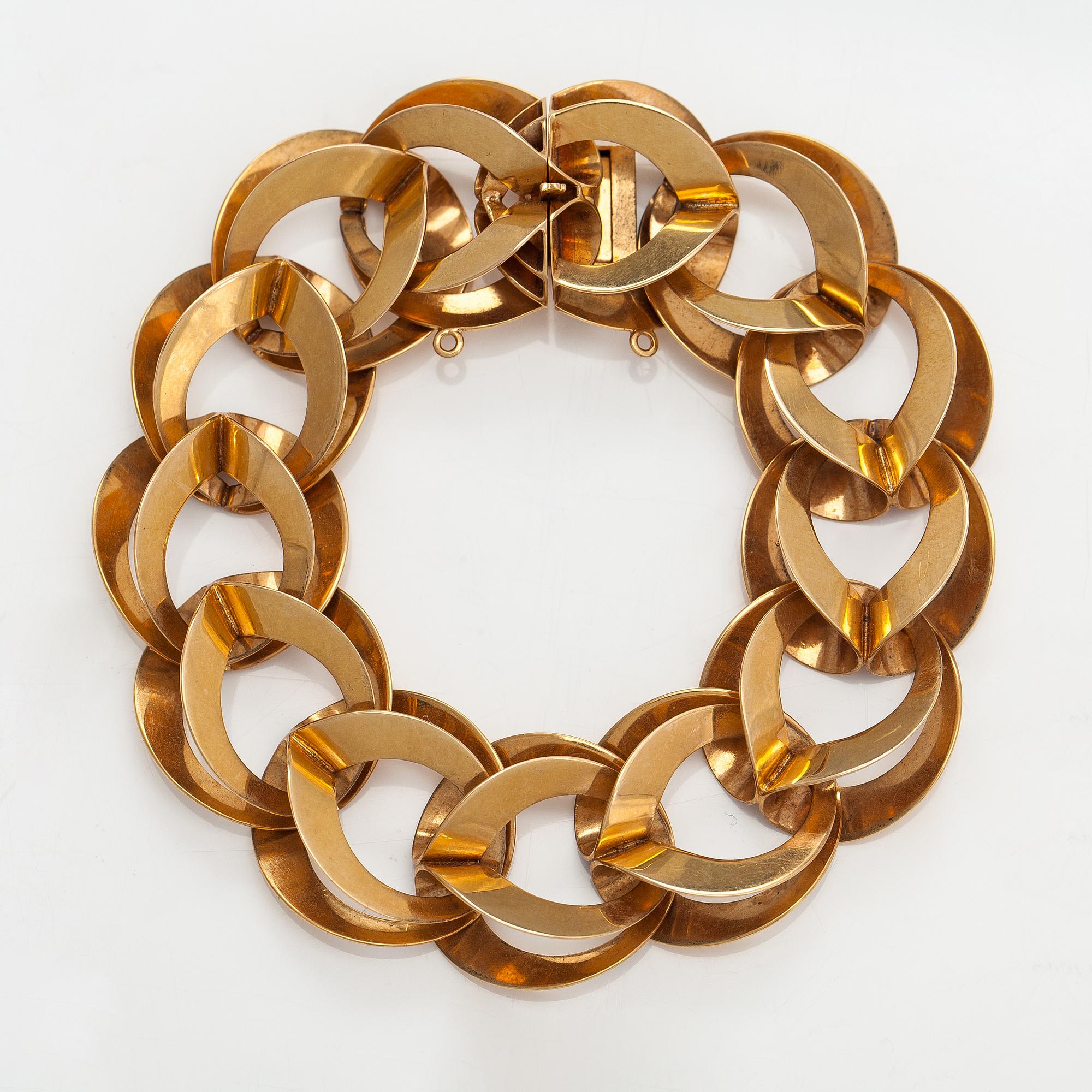 A 14K gold bracelet. Westerback, Helsinki 1965.