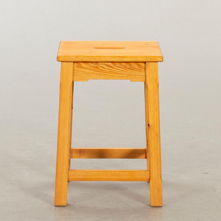 A PINEWOOD STOOL DESIGN OLOF PIRA.