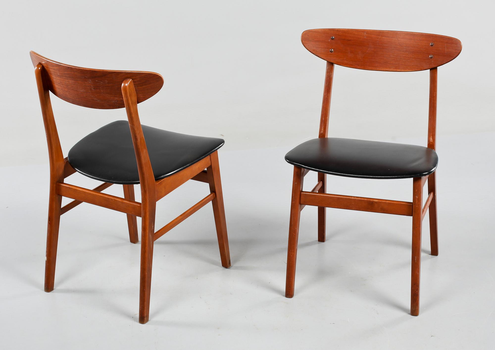 STOLAR, 6 st, Farstrup Möbelfabrik, Danmark, 1950/60-tal.