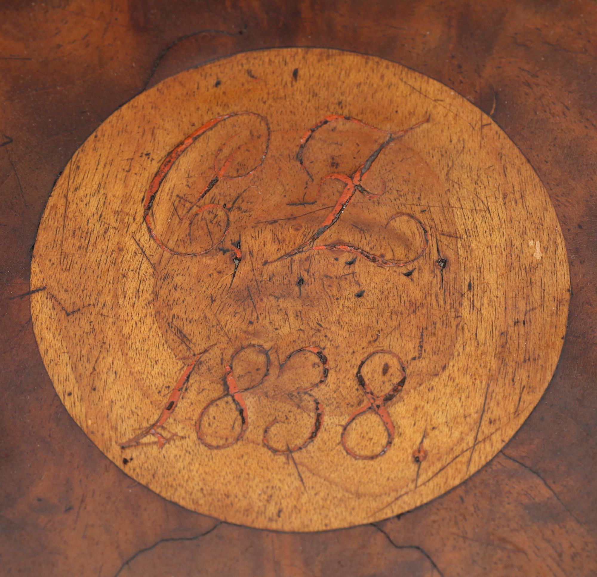 TOBAKSBURK, senempire, daterad 1838.