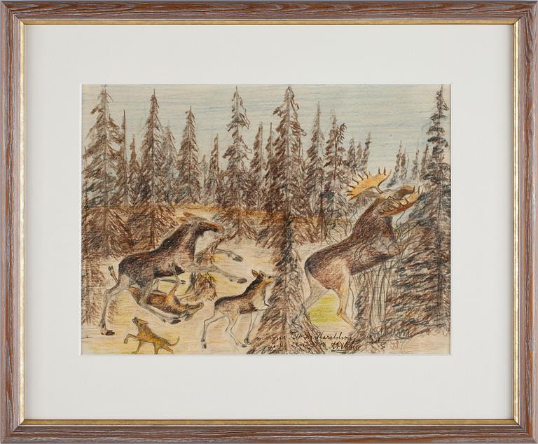 NILS NILSSON SKUM, blandteknik, sign o dat 1947.