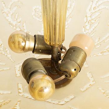 Fritz Kurz, A model KD 9775 Swedish Modern ceiling lamp, Orrefors, 1940s.
