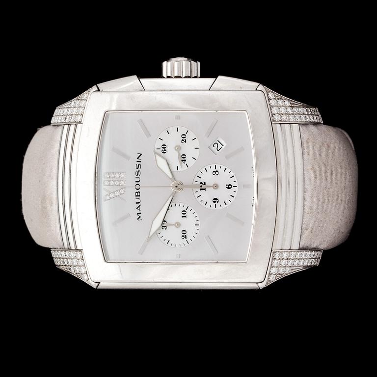 ARMBANDSUR, Mauboussin, automatisk med briljantslipade diamanter, tot. ca 1 ct. Limited edition.
