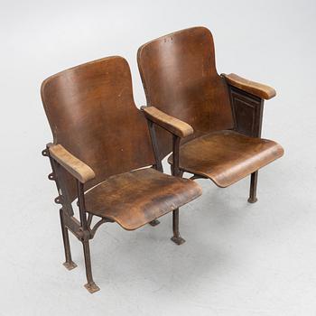 Cinema sofa, two-seater, USA, early 20th Century.