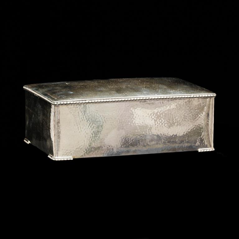 CIGARRSKRIN, silver, CG Hallberg, 1900-talets första hälft.