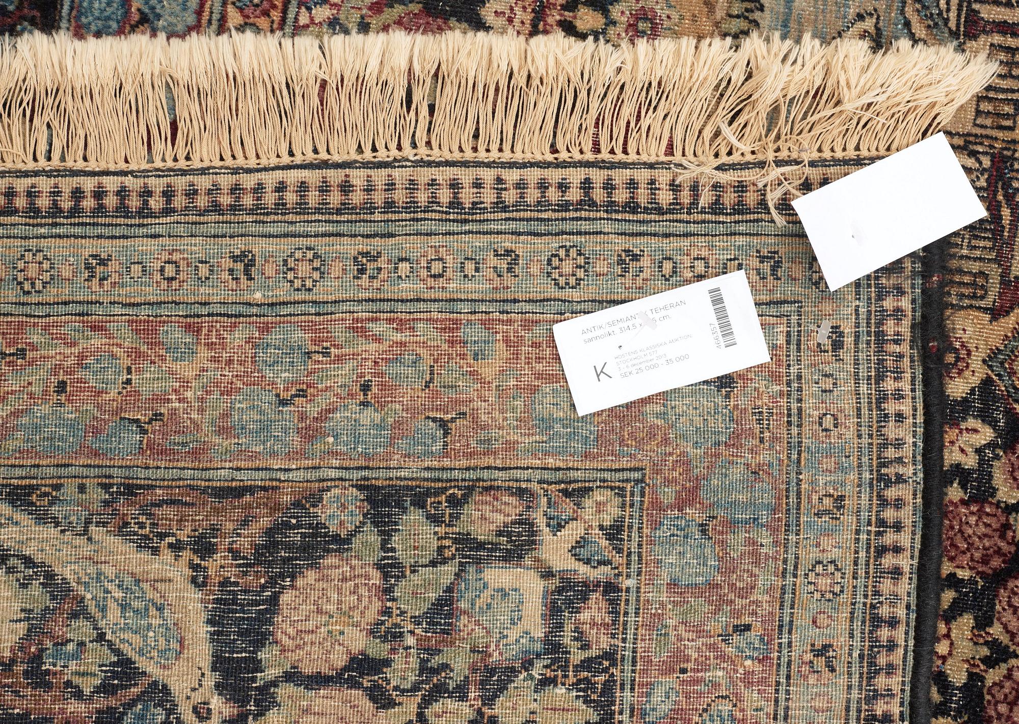 ANTIK/SEMIANTIK TEHERAN sannolikt. 314,5 x 196 cm.