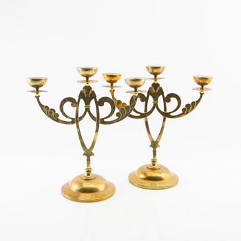 Candelabras, a pair, Art Nouveau, early 20th century.