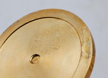 LJUSSTAKAR, 3 st, mässing, "Tulpan", Pierre Forsell, Skultuna.