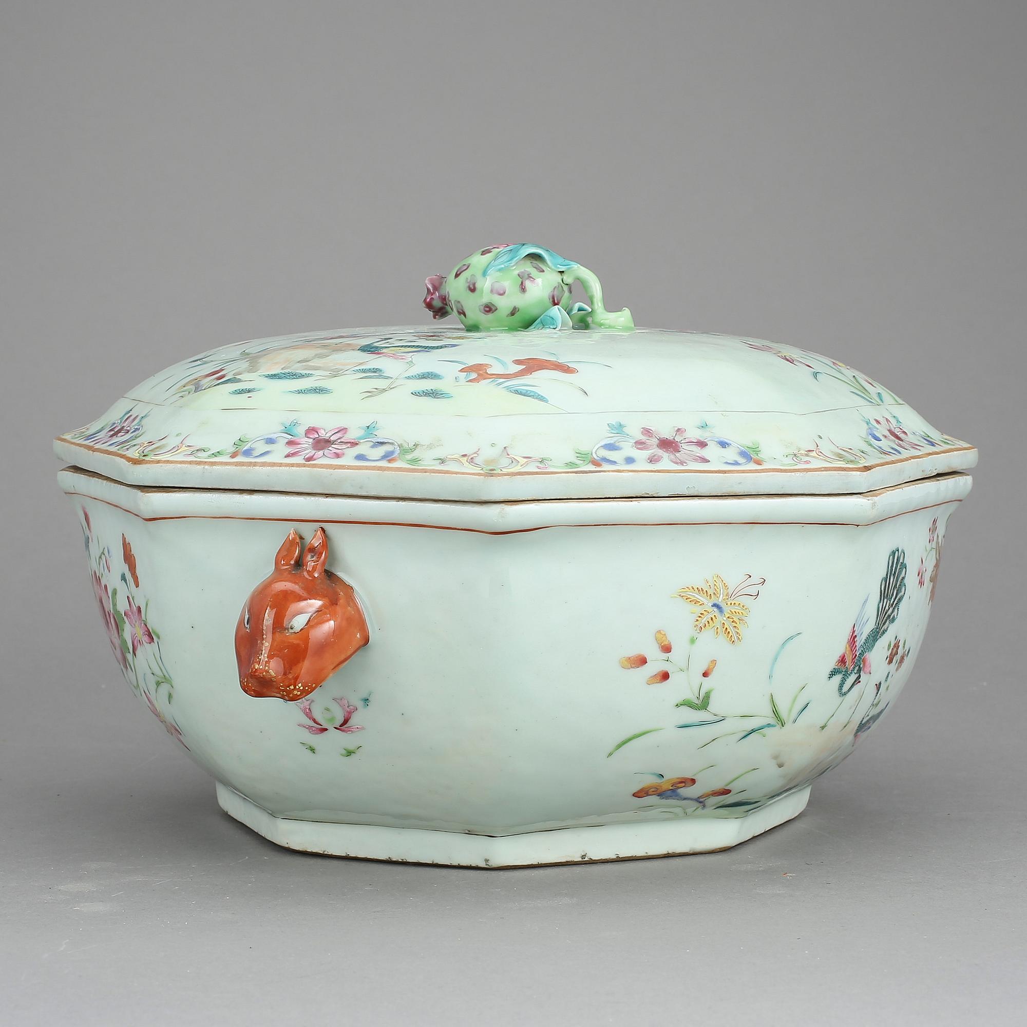 TERRIN, porslin, Qingdynastin, Qianlong (1736-95).