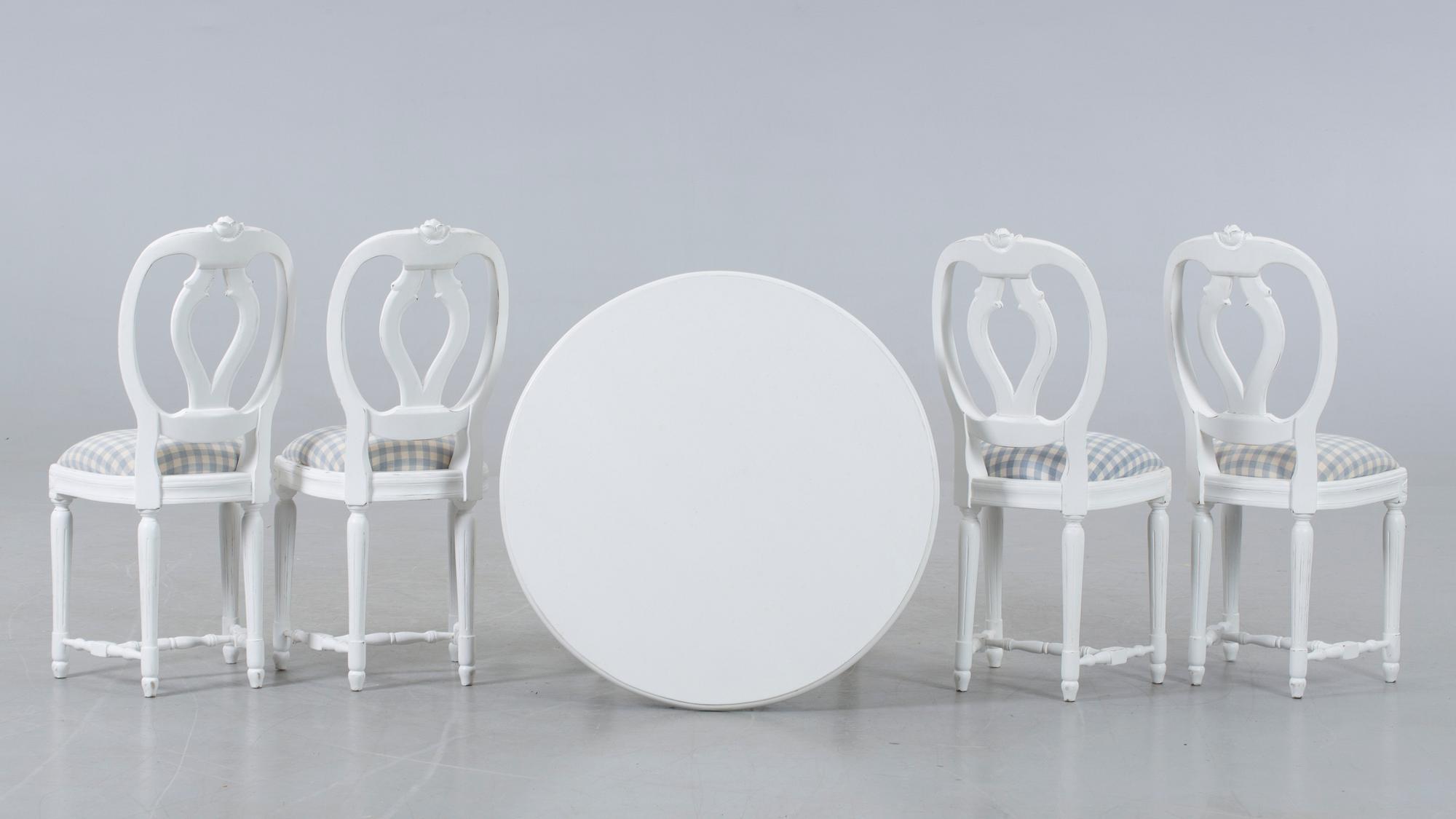 BARNMÖBLER, 5 delar, Gustaviansk stil, 1990-tal.