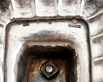 GREPSKÅL, silver, stämplad Modig, Ryssland, 1800-talets första hälft. Vikt ca 354 gram.