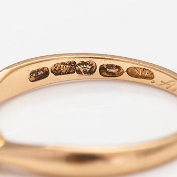 An 18K gold ring with diamonds ca. 0.24 ct in total. Westerback, Helsinki 1966.
