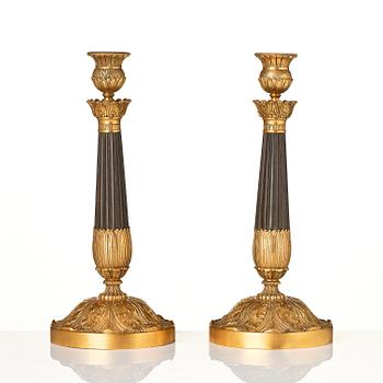 Ljusstakar, ett par, Frankrike, tidigt 1800-tal, Empire.