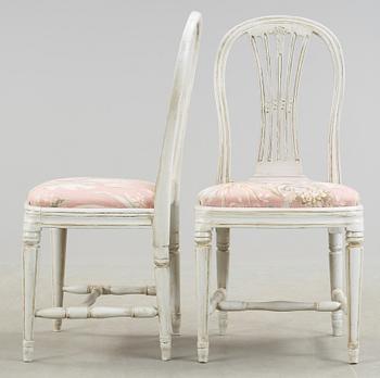 STOLAR, 2 st, gustaviansk provinsarbete, 1800-tal.