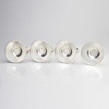 Atelier Borgila, ljusstakar, 4 stycken, sterlingsilver, Stockholm 1961.
