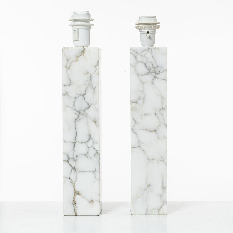 Table lamps, a pair, Bergboms, second half of the 20th century.