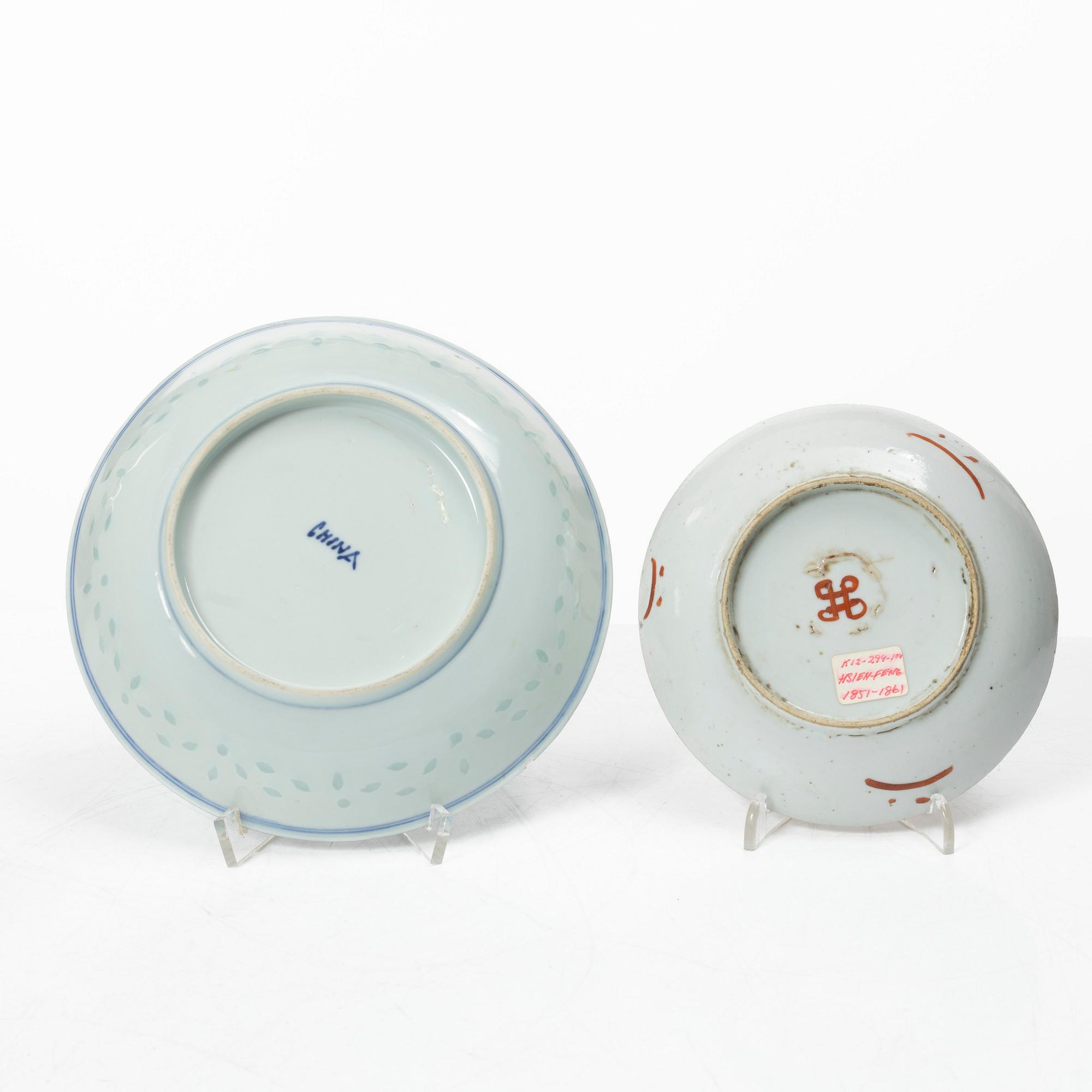 Parti, porslin, nio delar. Kina, 1900-tal.