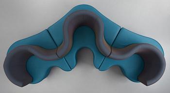 Verner Panton, a "Cloverleaf" sofa, Verpan international, Denmark, post 1969.