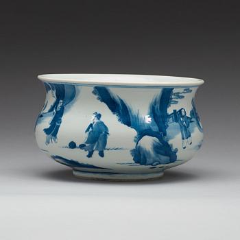 RÖKELSEKAR, porslin. Qingdynastin, Kangxi (1662-1722).