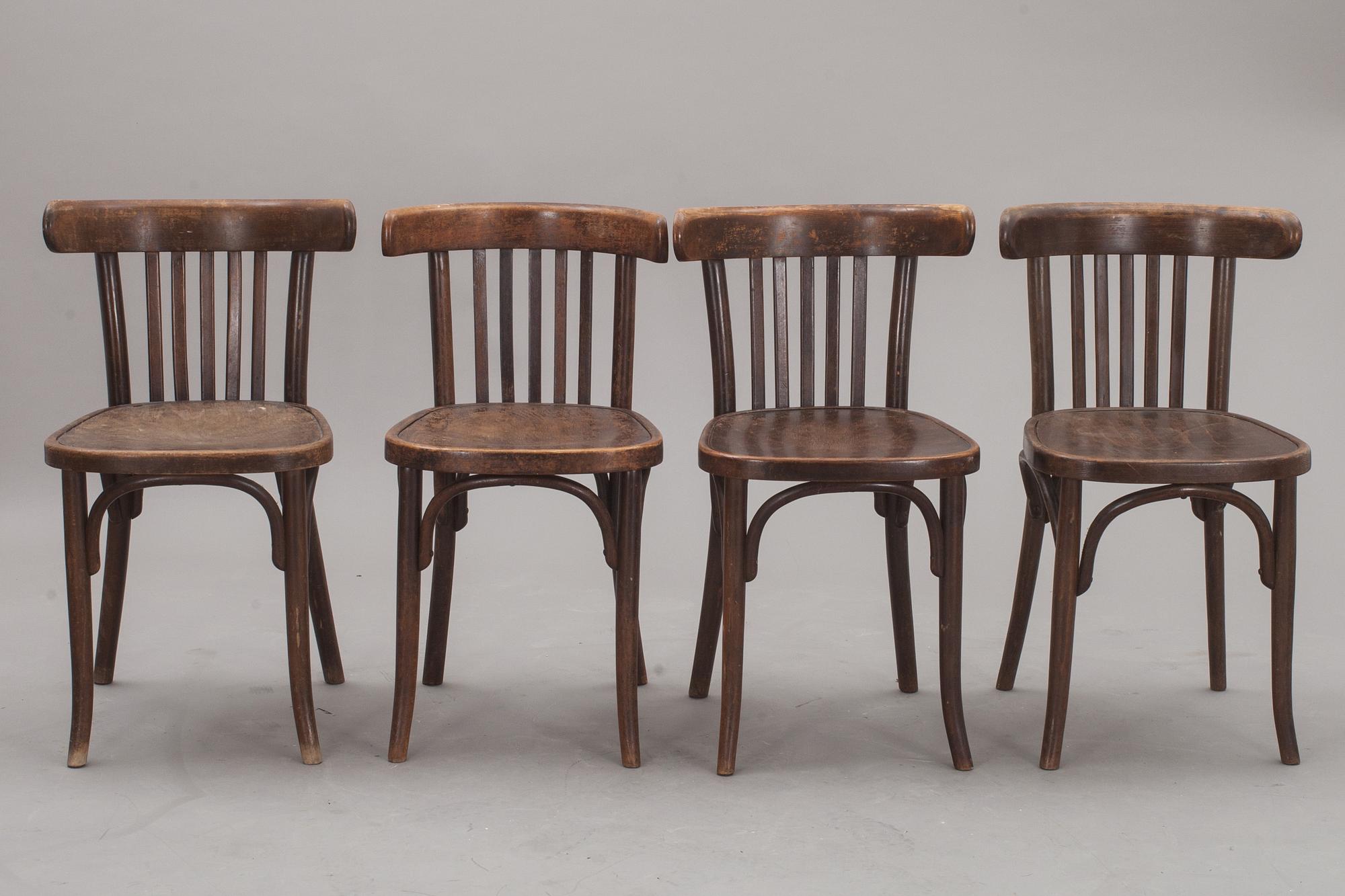 STOLAR, 4 st, bl a Thonet, 1900-talets första hälft.