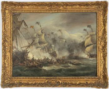 Thomas Luny, attributed, Naval battle.