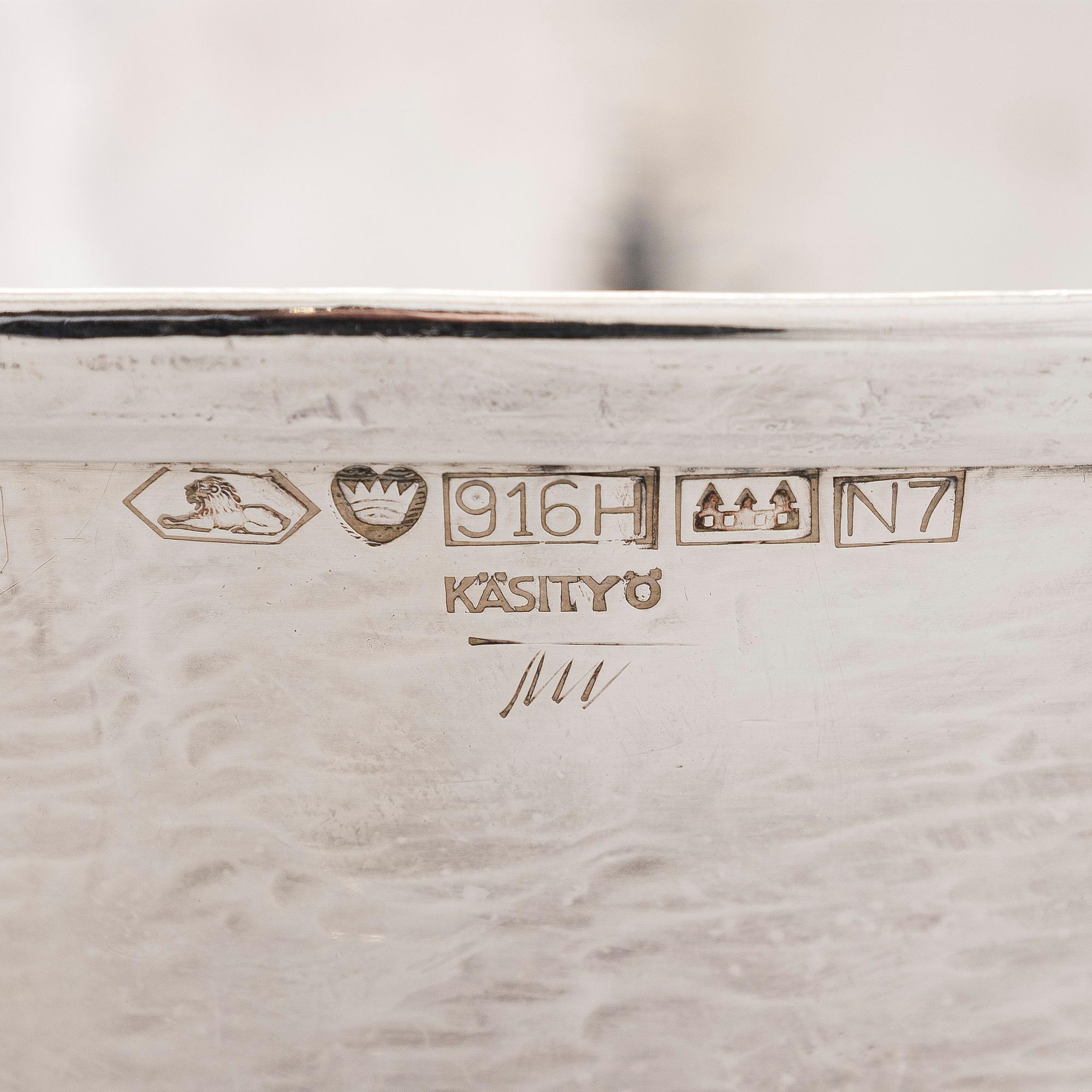 Tapio Wirkkala, a silver bowl model TW 289, Kultakeskus, Hämeenlinna 1966.