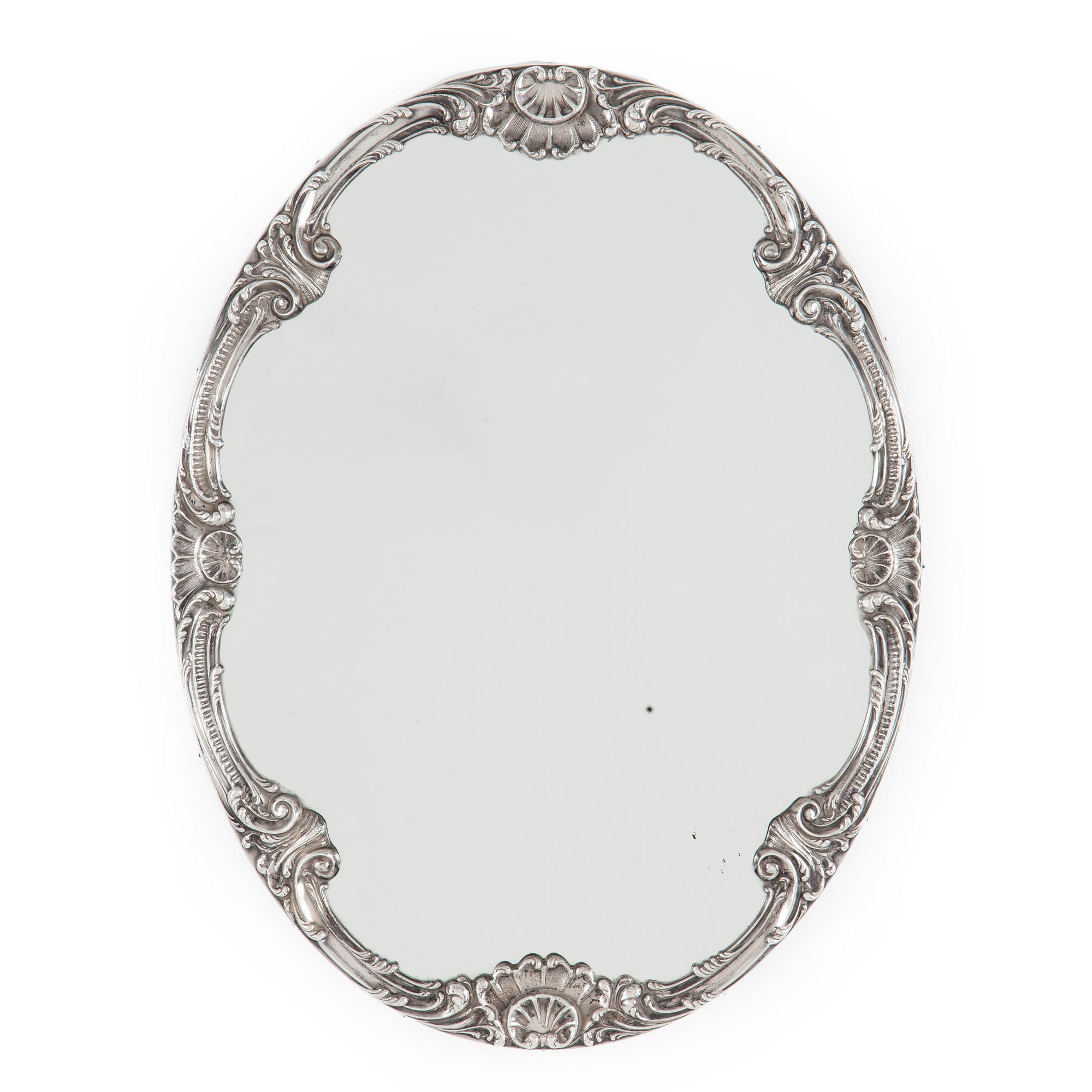BORDSPLATEAU, rokokostil, sterling silver, Peru, 1900-tal. Total vikt 3,22 kg.