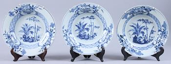 TALLRIKAR, 6 st, porslin, Kina, 1700/1800-tal.