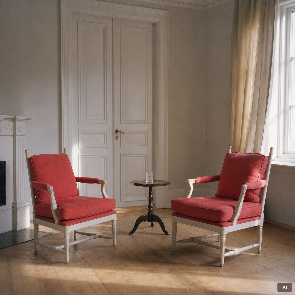 A pair of armchairs, late 20th Century.