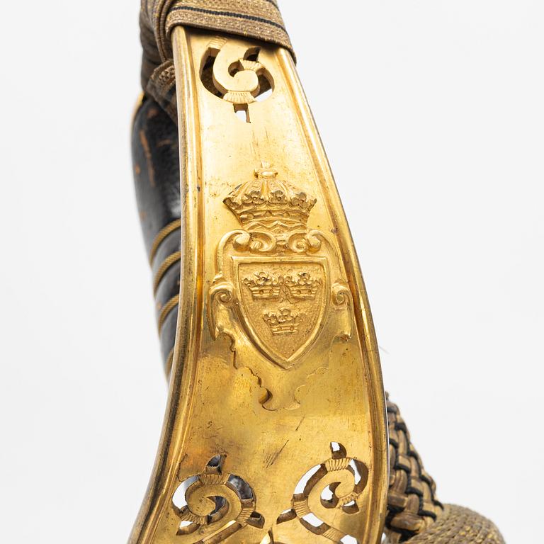 Sabel svensk, m/1893 för kavalleriofficer, med balja.