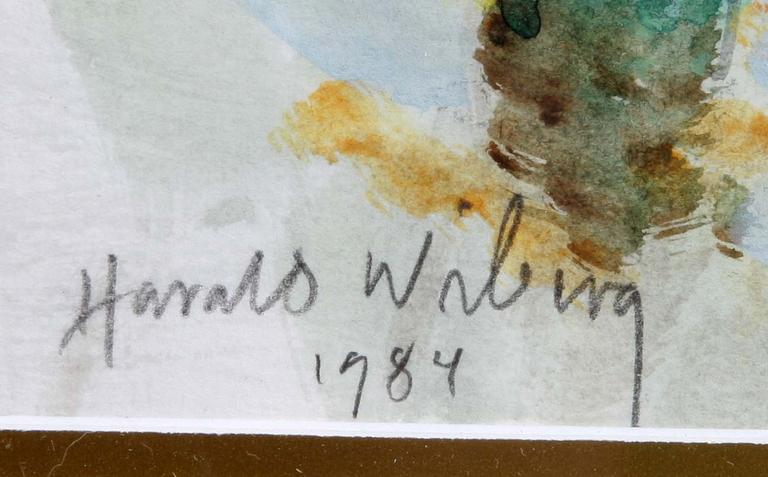 HARALD WIBERG, akvarell, sign o dat -84.
