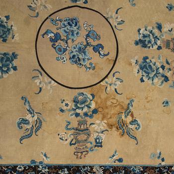 Two silk textiles, late Qing dynasty.