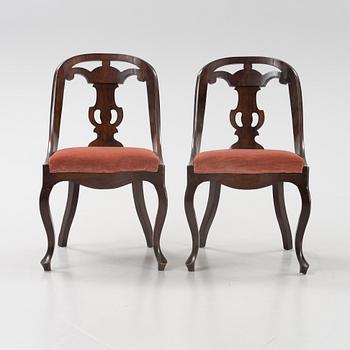 Stolar, 5 st, sk Göteborgsstolar, 1800-tal.