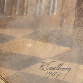 RUDOLF CARLBORG, watercolour, signed R. Carlborg and dated 1947.