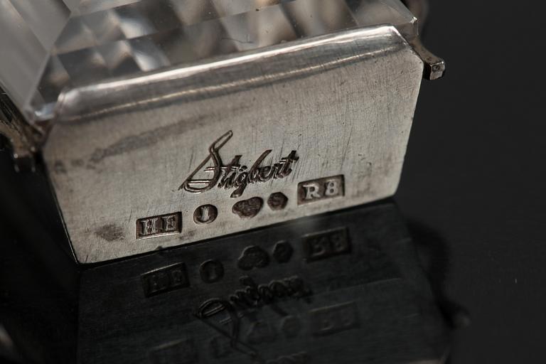 HALSBAND MED HÄNGE, silver med bergkristall. Design Stigbert, Stockholm, 1943.