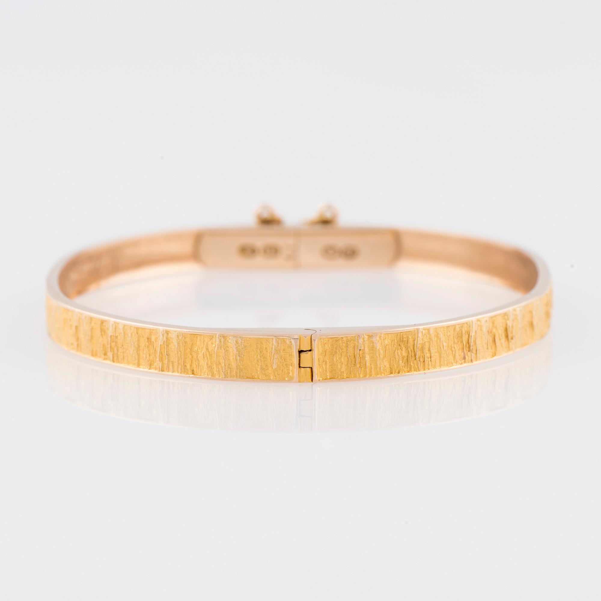 ARMBAND, 14K guld. Helsingfors 1967.