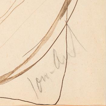 John Jon-And, tusch, signerad och daterad München 4/11 -21.