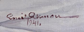 EMIL EKMAN, olja på pannå, sign o dat 1941.