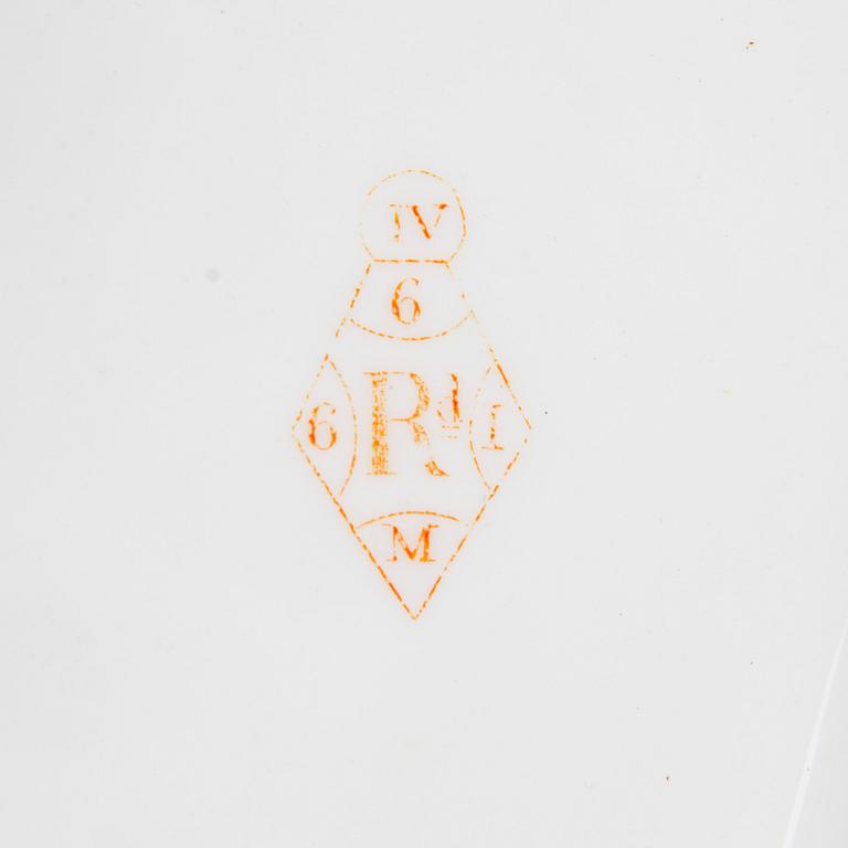 SERVIS, 34 delar, porslin, England, 1870-tal.