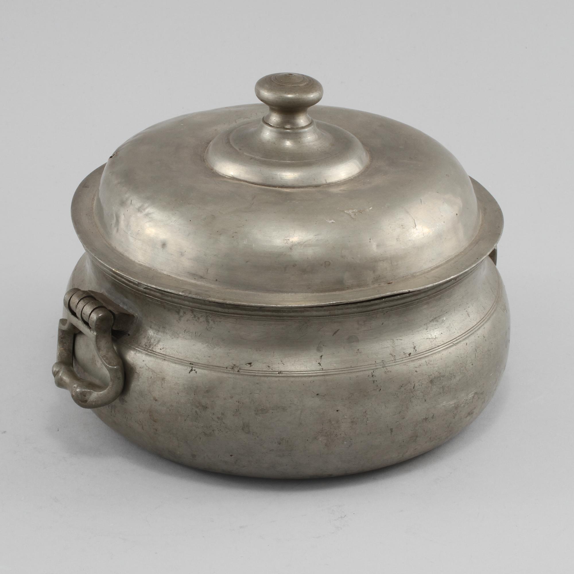 GRÖTSKÅL, tenn, sannolikt 1800-tal.