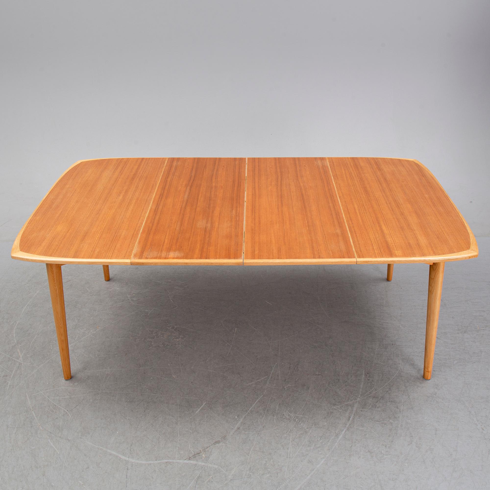 A teak dining table and four chairs, Svegards Markaryd, 1960s.