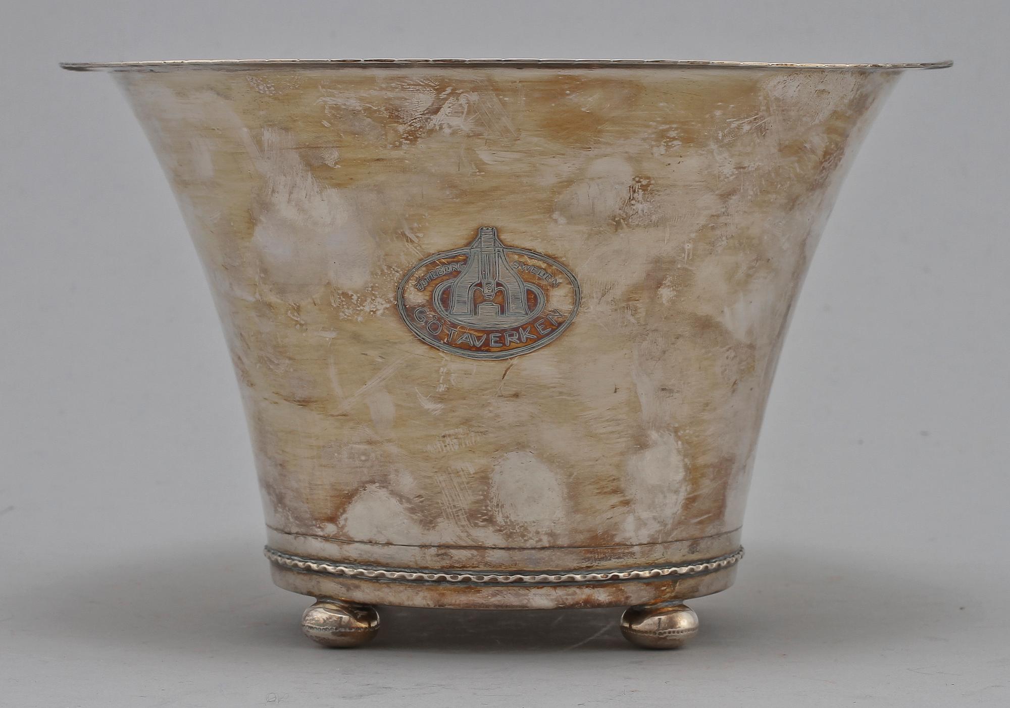 SKÅL, silver, GAB, Stockholm, 1933. Vikt 428 g.