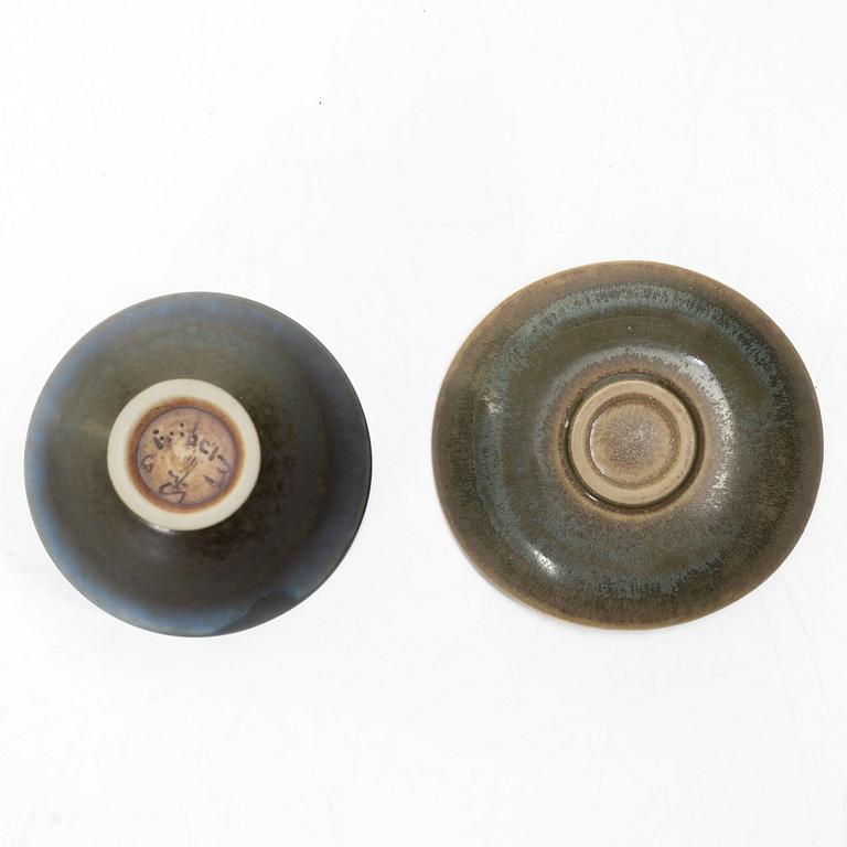 Berndt Friberg, & Stig Lindberg, a set of five stoneware bowls, Gustavsbergs Studio, 1950s–60s.