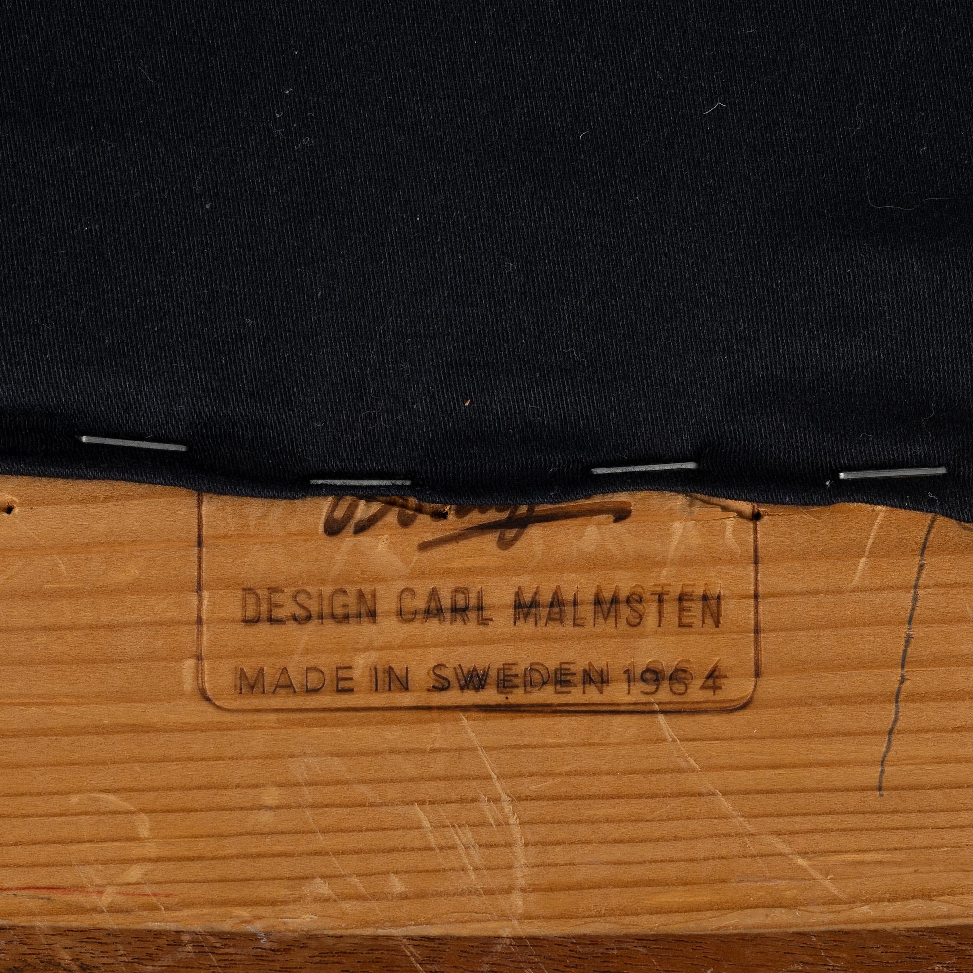 Carl Malmsten, a mahogany 'Vår Fru' armchair, Bodafors, 1964.