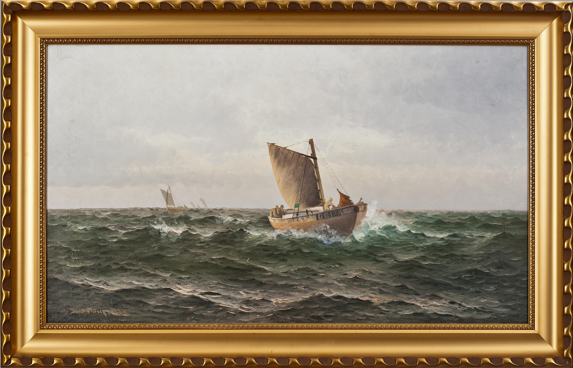 JOHAN OSSIAN-ANDERSSON, olja på duk, sign Th. Sandström o dat- 1924.