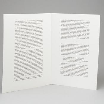 GÖSTA WERNER, 1 PORTFOLIO, "Visor av Evert Taube med bilder av Gösta Werner", app 61 lithographs, signed.