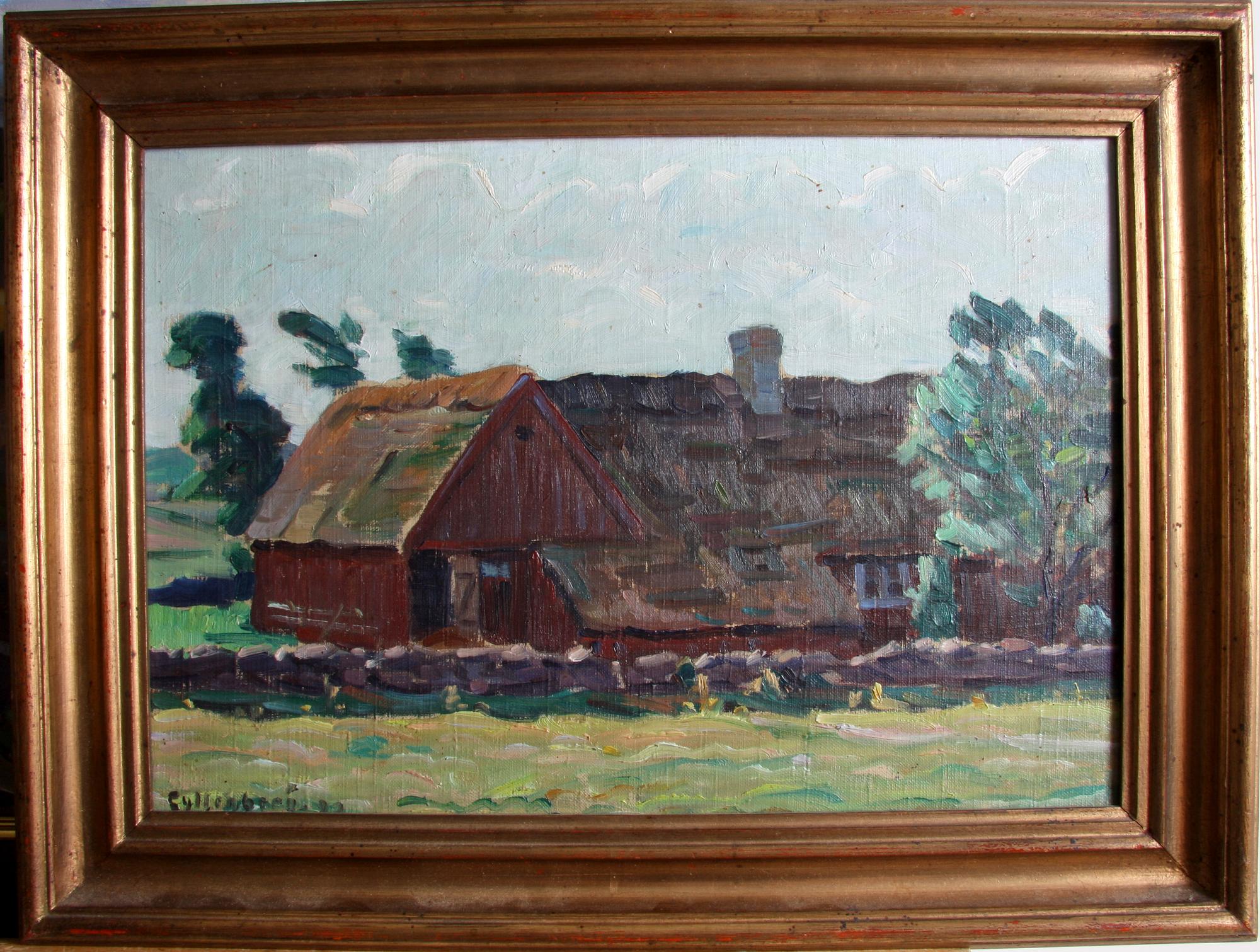 PARTI KONST, 3 delar, oljemålningar, 1900-tal.